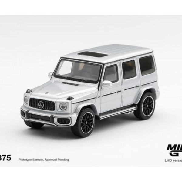 (預購) [吊卡版] MINIGT 1/64 賓士 Mercedes-AMG G 63 Silver Metallic LHD MGT01375-BL 20260910 [吊卡版] MINIGT 1/64 賓士 Mercedes-AMG G 63 Silver Metallic LHD MGT01375-BL