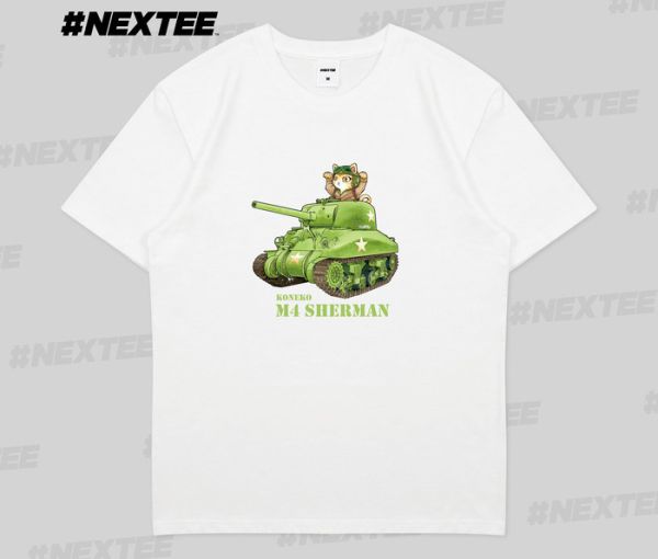 NEXTee KONEKO M4雪曼戰車 短袖T恤 白色 NEXTee KONEKO M4雪曼戰車 短袖T恤 白色
