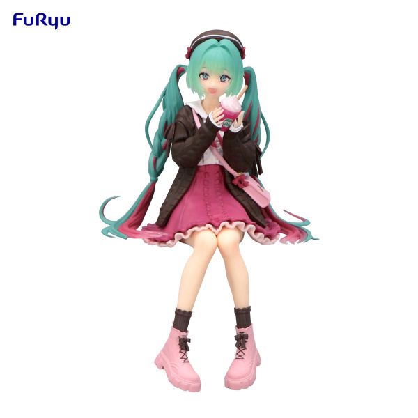 FURYU 景品 初音未來 秋季粉色ver. 杯麵蓋 泡麵蓋 FURYU 景品 初音未來 秋季粉色ver. 杯麵蓋 泡麵蓋