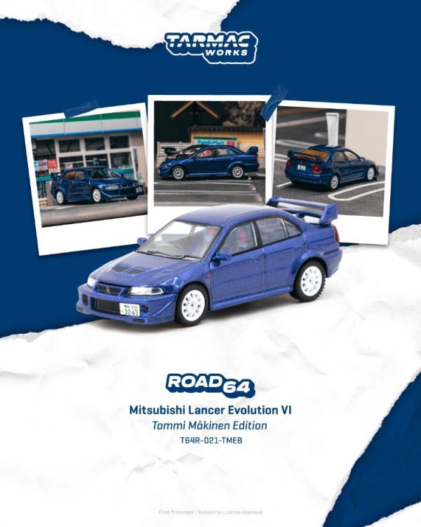 (預購) TARMAC WORKS 1/64 三菱 Mitsubishi Lancer Evolution VI Tommi Mäkinen Edition 湯米 麥肯南 紀念版 T64R-021-TMEB 20251107 TARMAC WORKS 1/64 三菱 Mitsubishi Lancer Evolution VI Tommi Mäkinen Edition 湯米 麥肯南 紀念版 T64R-021-TMEB