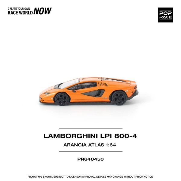 (預購) POP RACE 1/64 藍寶堅尼 LAMBORGHINI COUNTACH LP1 800-4 ARANCIA ATLAS PR640450 20251121 POP RACE 1/64 藍寶堅尼 LAMBORGHINI COUNTACH LP1 800-4 ARANCIA ATLAS PR640450