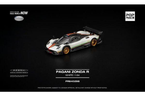 (預購) POP RACE 1/64 帕加尼 PAGANI ZONDA R WHITE PR640298 20260312 POP RACE 1/64 帕加尼 PAGANI ZONDA R WHITE PR640298