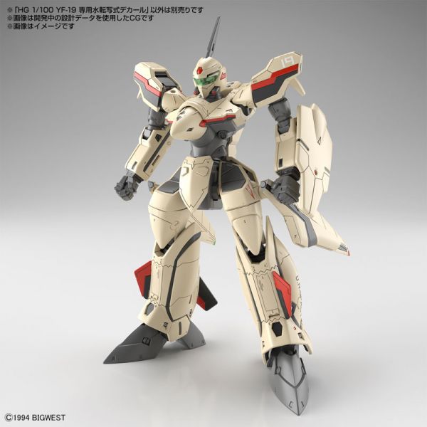 BANDAI 1/100 HG 超時空要塞 MACROSS PLUS YF-19 王者之劍 次期全領域可變戰鬥機 專用水貼紙 BANDAI,水貼紙,HG,1/100,YF-19,用,超時空要塞PLUS