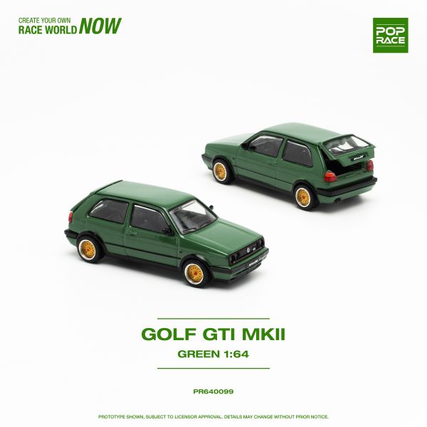 POP RACE 1/64 福斯 VOLKSWAGEN GOLF GTI MKII 橡木綠 POP RACE 1/64 福斯 VOLKSWAGEN GOLF GTI MKII 橡木綠