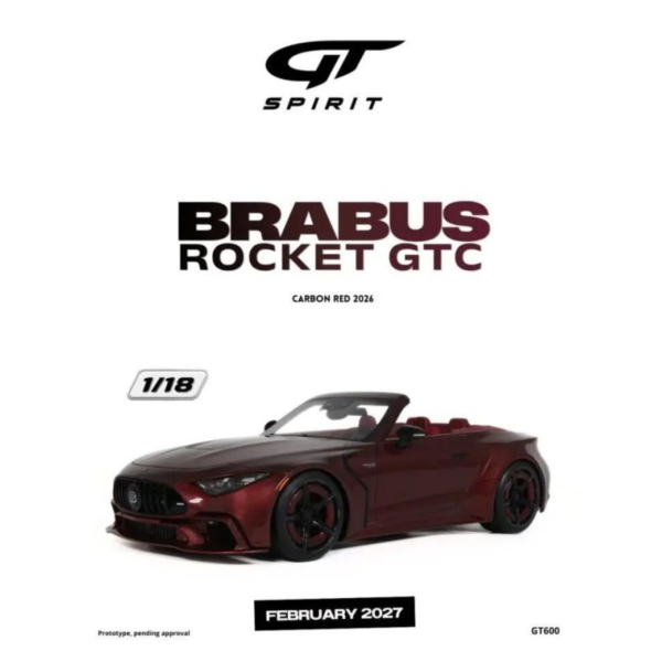 (預購) GT SPIRIT 1/18 巴博斯 BRABUS ROCKET GTC CARBON RED 2026 GT600 20260928 GT SPIRIT 1/18 巴博斯 BRABUS ROCKET GTC CARBON RED 2026 GT600