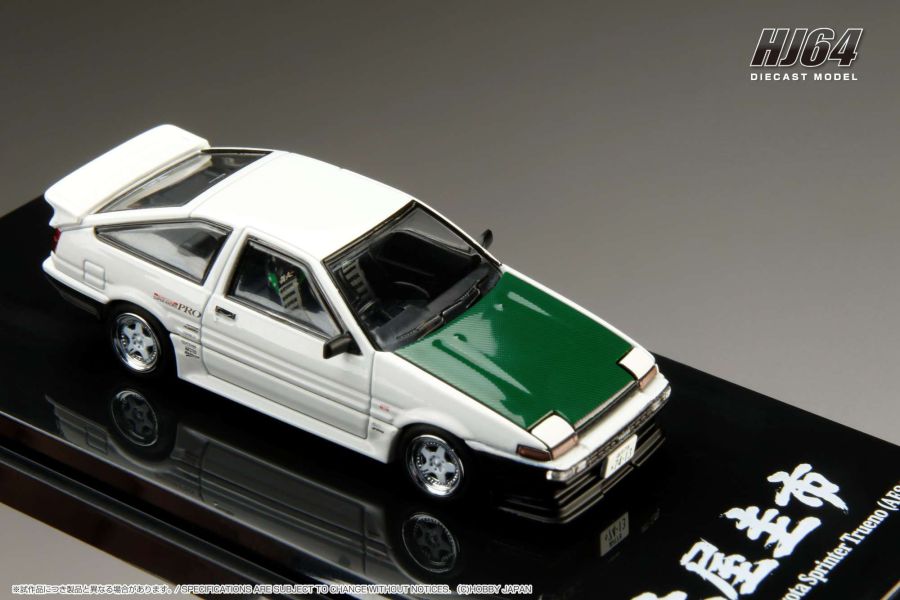 Hobby JAPAN 1/64 豐田 Toyota SPRINTER TRUENO (AE86) 純白 DRIFT KING 甩尾之王 土屋圭市 式樣 Hobby JAPAN 1/64 豐田 Toyota SPRINTER TRUENO (AE86) 純白 DRIFT KING 甩尾之王 土屋圭市 式樣