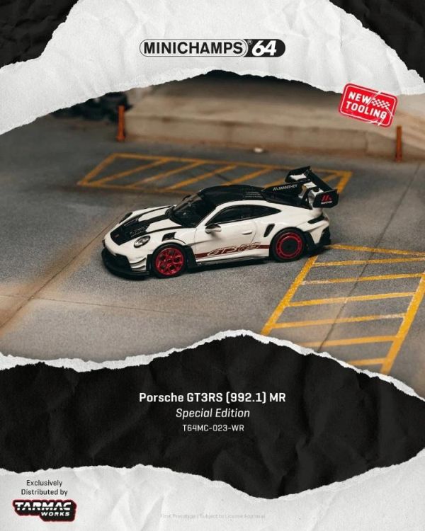 (預購) TARMAC WORKS 1/64 迷你 MINICHAMPS64 Porsche GT3RS (992.2) MR White Red T64MC-023-WR 20260622 TARMAC WORKS 1/64 迷你 MINICHAMPS64 Porsche GT3RS (992.2) MR White Red T64MC-023-WR