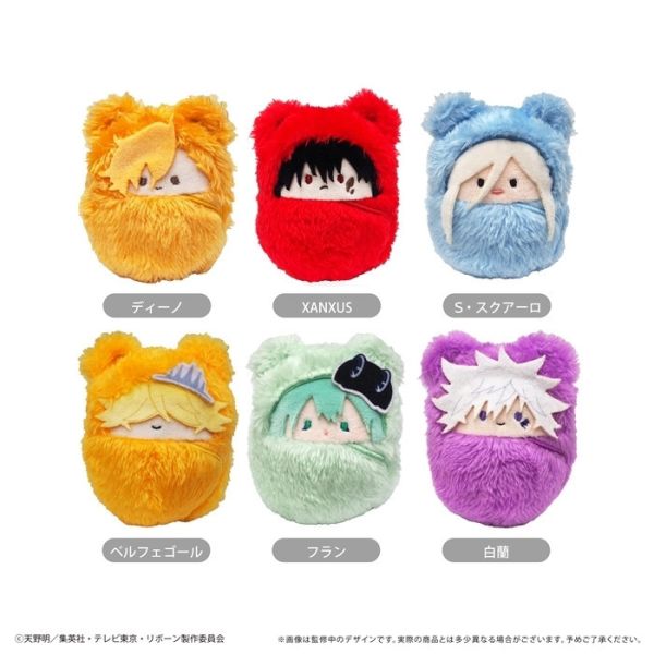 TAPIOKA 家庭教師 HITMAN REBORN 蓬鬆小玩偶 全6種 一中盒6入販售 TAPIOKA 家庭教師 HITMAN REBORN 蓬鬆小玩偶 全6種 一中盒6入販售
