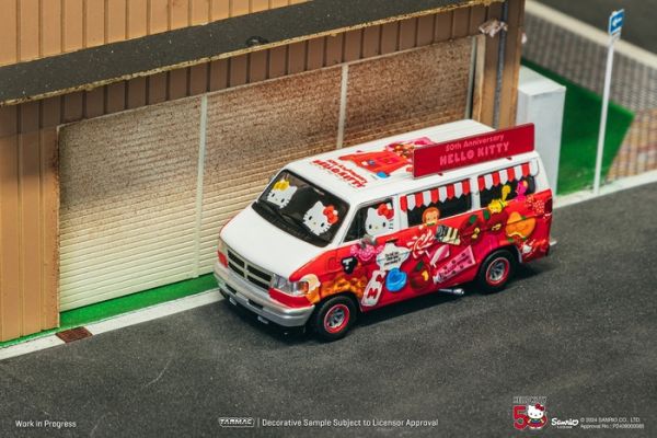 TARMAC WORKS 1/64 道奇 Dodge Van Hello Kitty Food Truck TARMAC WORKS 1/64 道奇 Dodge Van Hello Kitty Food Truck