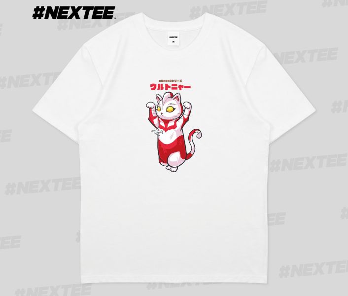 NEXTee KONEKO 超喵力霸王 短袖T恤 白色＆黑色 NEXTee KONEKO 超喵力霸王 短袖T恤 白色＆黑色