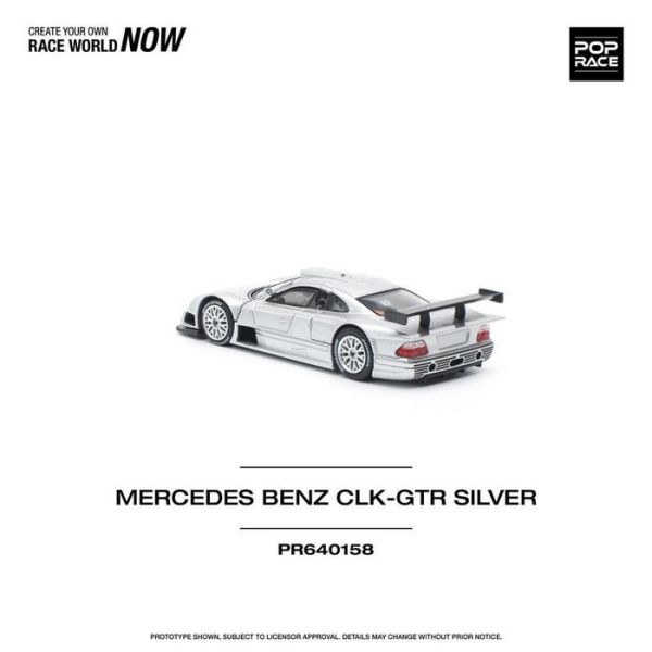 POP RACE 1/64 賓士 道路版 MERCEDES-BENZ AMG CLK GTR Silver 銀色 PR640158 POP RACE 1/64 賓士 道路版 MERCEDES-BENZ AMG CLK GTR Silver 銀色 PR640158