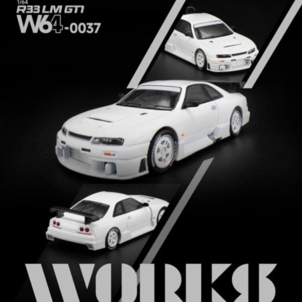 (預購) WORKS MODEL 1/64 R33 LM 1995 GT1 WHITE W640037 20260708 WORKS MODEL 1/64 R33 LM 1995 GT1 WHITE W640037