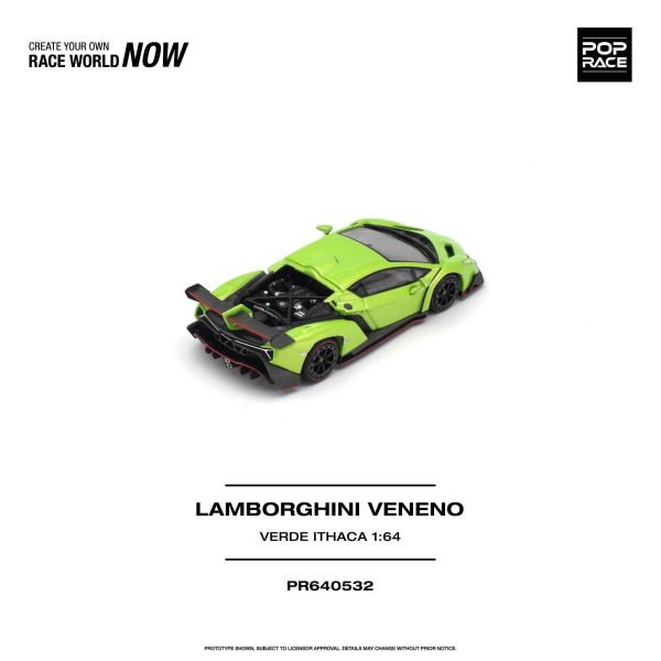 (預購) POP RACE 1/64 藍寶堅尼 LAMBORGHINI VENENO VERDE ITHACA 20261022 POP RACE 1/64 藍寶堅尼 LAMBORGHINI VENENO VERDE ITHACA