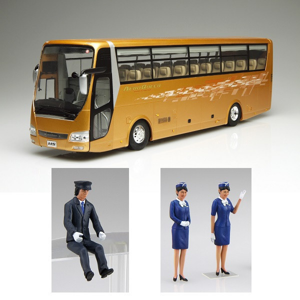 1/32 三菱 FUSO AERO QUEEN Super Hi-Decker 附駕駛及車掌小姐人形 FUJIMI 觀光巴士4EX1 組裝模型 FUJIMI,富士美,1/32,觀光巴士,HINO,SELEGA,Super,Hi-Decker,