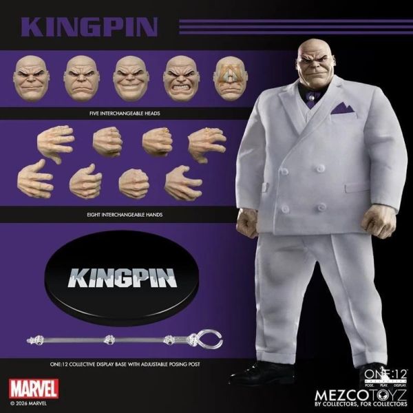 (預購) Mezco Toyz One:12 Collective 漫威 金霸王 約18cm 可動完成品 20260907 Mezco Toyz One:12 Collective 漫威 金霸王 約18cm 可動完成品