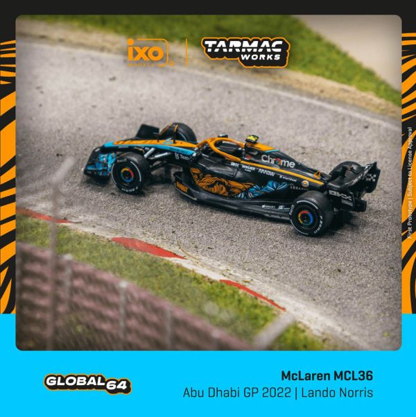 TARMAC WORKS 1/64 麥拉倫 McLaren MCL36 Abu Dhabi Grand Prix 2022 Lando Norris 阿布達比大賽戰車 TARMAC WORKS 1/64 麥拉倫 McLaren MCL36 Abu Dhabi Grand Prix 2022 Lando Norris 阿布達比大賽戰車