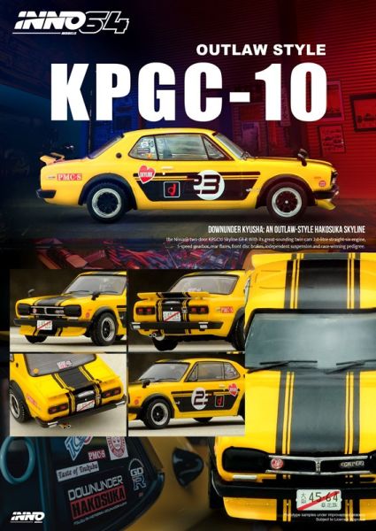 INNO64 1/64 NISSAN SKYLINE 2000 GT-R (KPGC10) INNO64 1/64 NISSAN SKYLINE 2000 GT-R (KPGC10)