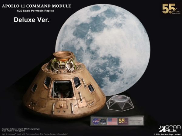 [豪華版] Star Ace Toys 1/20 NASA 阿波羅11號 登月 指揮艙 哥倫比亞號 美國太空總署 Command module Columbia CM-107 含月球底座&支架 [豪華版] Star Ace Toys 1/20 NASA 阿波羅11號 登月 指揮艙 哥倫比亞號 美國太空總署 Command module Columbia CM-107 含月球底座&支架