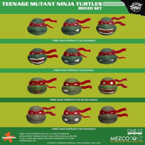 (預購) MEZCO TOYZ One:12 Collective 忍者龜套組 約17cm 可動完成品 20260617 MEZCO TOYZ One:12 Collective 忍者龜套組 約17cm 可動完成品