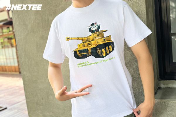 NEXTee KONEKO 虎式戰車 短袖T恤 白色 NEXTee KONEKO 虎式戰車 短袖T恤 白色