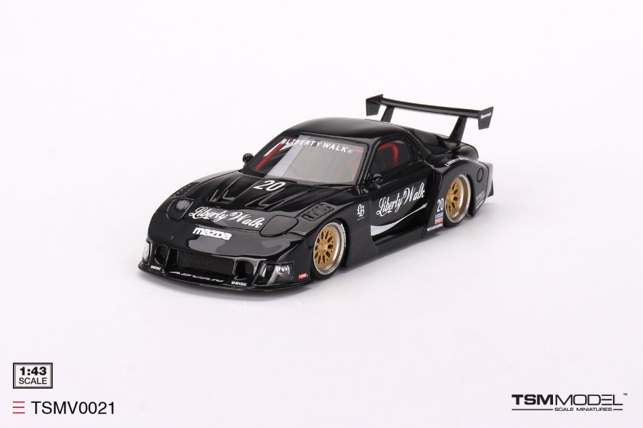 TSM MODEL 1/43 馬自達 MAZDA RX-7 LB-Super Silhouette  Liberty Walk 自由步行 黑色 TSM MODEL 1/43 馬自達 MAZDA RX-7 LB-Super Silhouette  Liberty Walk 自由步行 黑色