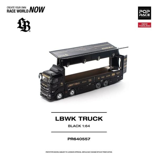 (預購) POP RACE 1/64 LBWK TRUCK - BLACK PR640557 20260729 POP RACE 1/64 LBWK TRUCK - BLACK PR640557