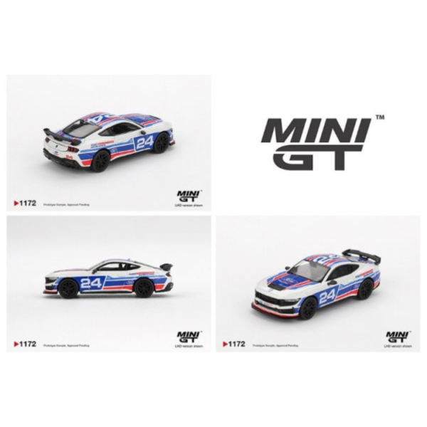 (預購) [吊卡版] MINIGT 1/64 福特 Ford Mustang Dark Horse #24 Ford Performance Racing School LHD MGT01172-BL 20251211 [吊卡版] MINIGT 1/64 福特 Ford Mustang Dark Horse #24 Ford Performance Racing School LHD MGT01172-BL