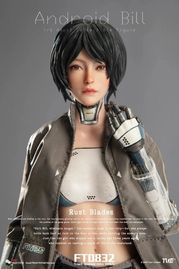 (預購) True1Toys 1/6 人造人Bill 黑髮版 FT0832 可動完成品 20260416 True1Toys 1/6 人造人Bill 黑髮版 FT0832 可動完成品