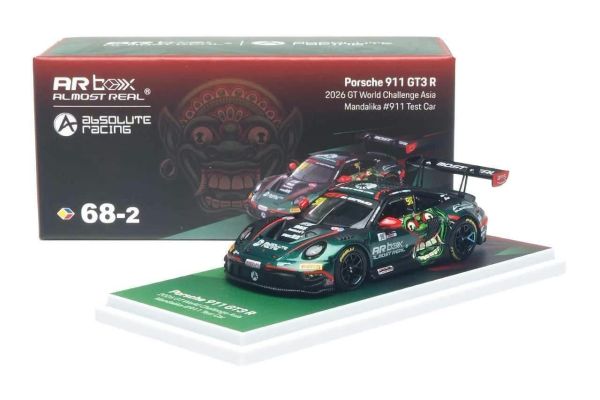 (預購) Almost Real 1/64 保時捷 Porsche 911 GT3 R 2026 GT WORLD Challenge Asia Sepang # 911 TEST CAR ARBOX911GT3R2026 20260924 Almost Real 1/64 保時捷 Porsche 911 GT3 R 2026 GT WORLD Challenge Asia Sepang # 911 TEST CAR ARBOX911GT3R2026