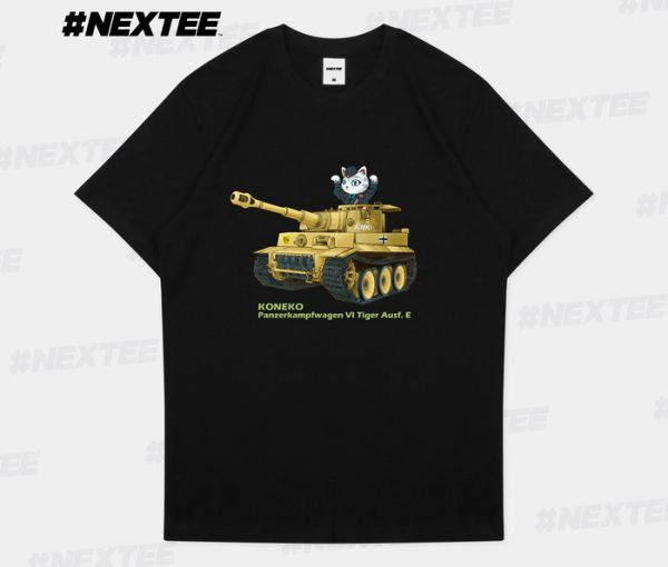 NEXTee KONEKO 虎式戰車 短袖T恤 黑色 NEXTee KONEKO 虎式戰車 短袖T恤 黑色