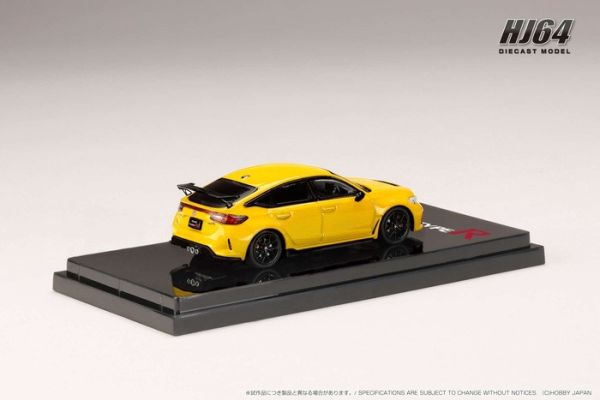 HOBBY JAPAN 1/64 本田 Honda CIVIC Type R (FL5) YELLOW (CUSTOMIZED COLOR VER.) 訂製黃 附底座 HJ643063Y HOBBY JAPAN 1/64 本田 Honda CIVIC Type R (FL5) YELLOW (CUSTOMIZED COLOR VER.) 訂製黃 附底座 HJ643063Y