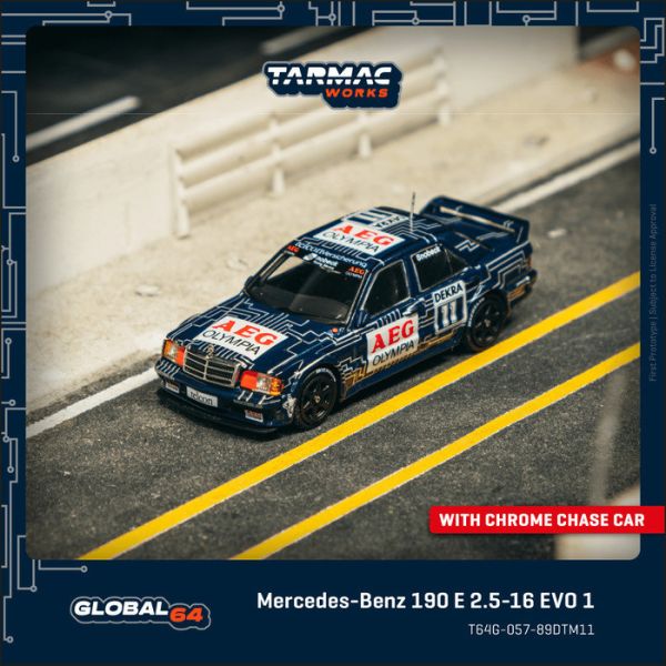 TARMAC WORKS 1/64 賓士 Mercedes-Benz 190 E 2.5-16 EVO 1 DTM 1989 T64G-057-89DTM11 TARMAC WORKS 1/64 賓士 Mercedes-Benz 190 E 2.5-16 EVO 1 DTM 1989 T64G-057-89DTM11
