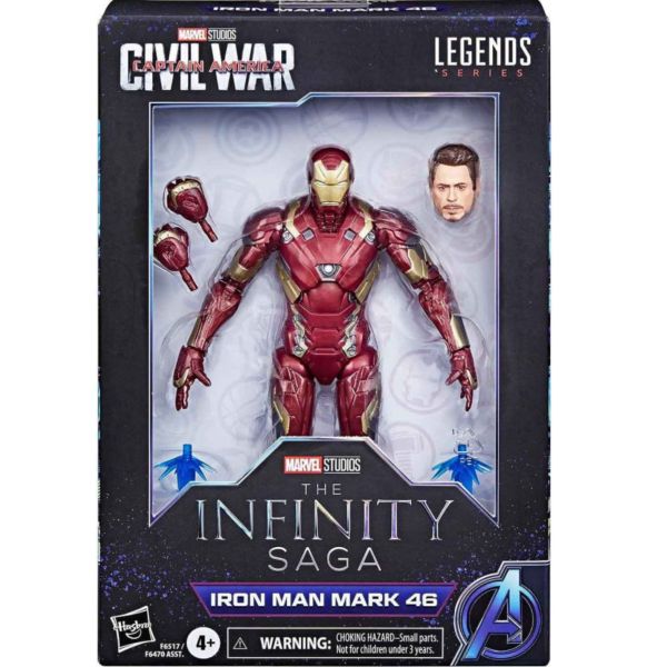 HASBRO 孩之寶 漫威復仇者聯盟 6吋傳奇人物 Infinity Saga 鋼鐵人MARK 46 HF6517 HASBRO 孩之寶 漫威復仇者聯盟 6吋傳奇人物 Infinity Saga 鋼鐵人MARK 46 HF6517