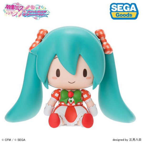 SEGA 景品 初音未來ｘ時尚魔女 迷你坐姿公仔 可愛草莓Ver. 2512 SEGA 景品 初音未來ｘ時尚魔女 迷你坐姿公仔 可愛草莓Ver.