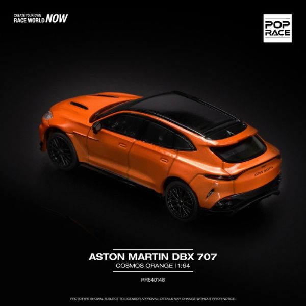 POP RACE 1/64 奧斯頓馬丁 ASTON MARTIN DBX 707 硫磺菊 PR640148 POP RACE 1/64 奧斯頓馬丁 ASTON MARTIN DBX 707 硫磺菊 PR640148