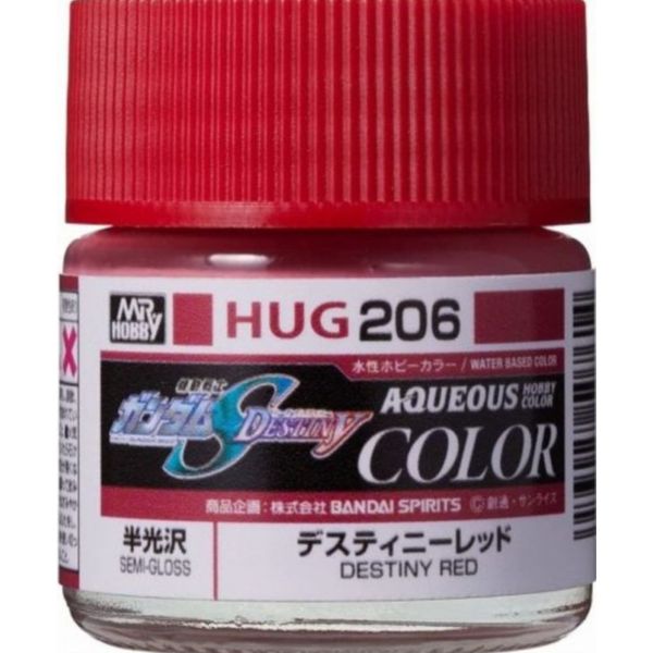 GSI 郡氏 水性漆 HUG-206 命運鋼彈專用紅色 半光澤 GSI,郡氏,水性漆,HUG-206,命運鋼彈,專用,紅色,半光澤