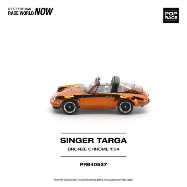(預購) POP RACE 1/64 SINGER TARGA BRONZE CHROME PR640527 20260527 POP RACE 1/64 SINGER TARGA BRONZE CHROME PR640527