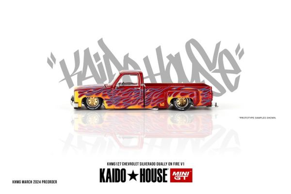 KAIDO HOUSE x MINIGT 1/64 雪佛蘭 Chevrolet Silverado Dually on Fire V1 KAIDO HOUSE x MINIGT 1/64 雪佛蘭 Chevrolet Silverado Dually on Fire V1