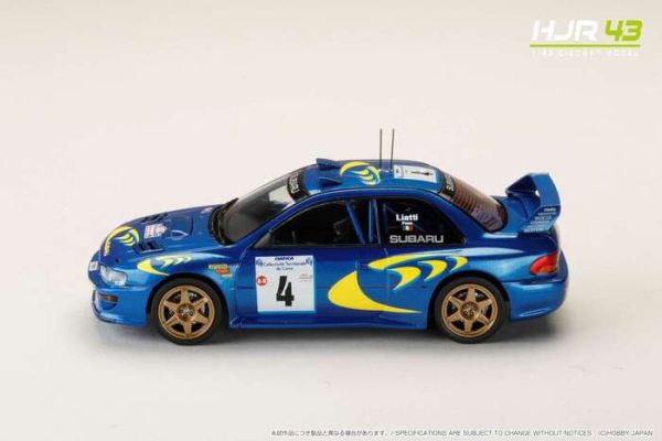 Hobby JAPAN 1/43 速霸陸 SUBARU IMPREZA 硬皮鯊 環科西嘉拉力賽1997 編號4號 HJR431002B Hobby JAPAN 1/43 速霸陸 SUBARU IMPREZA 硬皮鯊 環科西嘉拉力賽1997 編號4號 HJR431002B