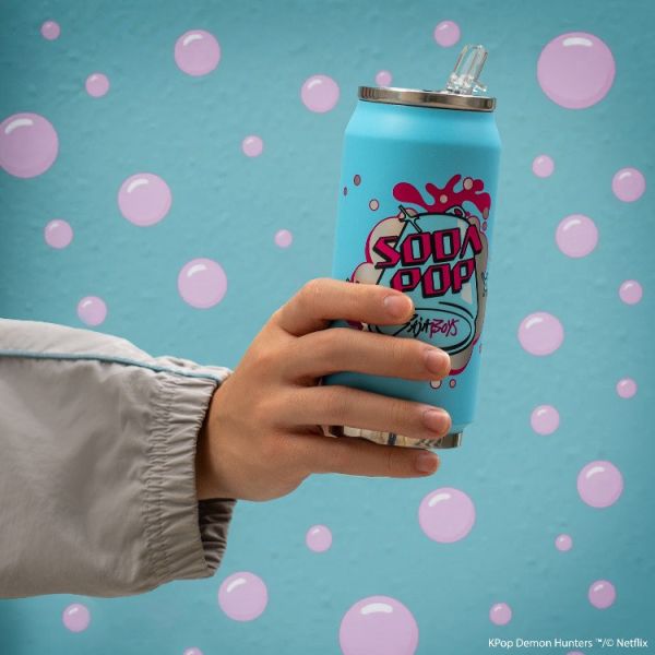 KPOP 獵魔女團 Demon Hunters  不鏽鋼 水瓶 M級 Saja Boys 男團 Soda Pop Can 飲料罐風格 400ml KPOP 獵魔女團 Demon Hunters  不鏽鋼 水瓶 M級 Saja Boys 男團 Soda Pop Can 飲料罐風格 400ml