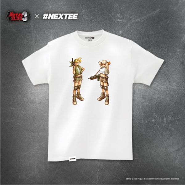 NEXTee 合金彈頭MetalSlug Eri/Fio 短袖T恤 黑&白 分別販售 NEXTee 合金彈頭MetalSlug Eri/Fio 短袖T恤 黑&白 分別販售