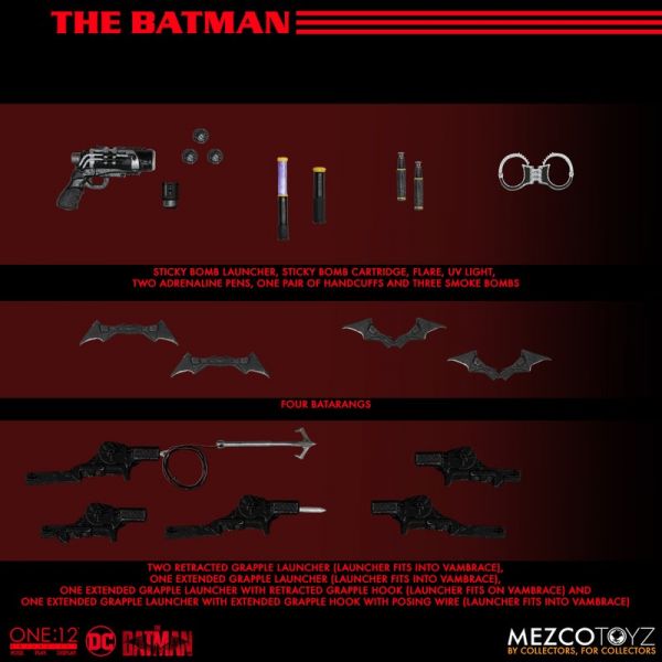 MEZCO TOYZ One: 12 Collective DC 蝙蝠俠2022 羅伯·派汀森 Robert Pattinson版 可動完成品 MEZCO TOYZ,One: 12 Collective,DC,蝙蝠俠2022,羅伯·派汀森,Robert Pattinson