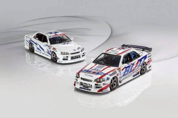 Mortal 1/64 日產 NISSAN D1GP BLITZ-ER34 03/06樣式 雙車套裝 Mortal 1/64 日產 NISSAN D1GP BLITZ-ER34 03/06樣式 雙車套裝