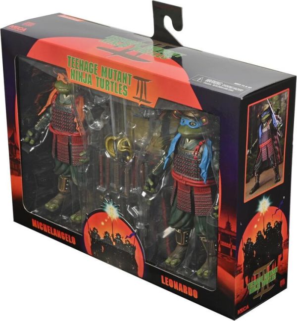 NECA 7吋 忍者龜III 時空武士 李奧納多&米開朗基羅 武士 2入套組 可動完成品 NECA 7吋 忍者龜III 時空武士 李奧納多&米開朗基羅 武士 2入套組 可動完成品