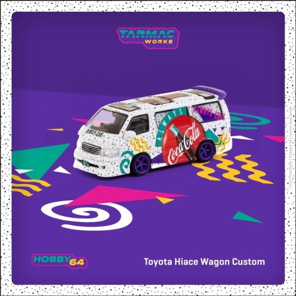 TARMAC 1/64 豐田 Toyota Hiace Wagon Custom Coca-Cola Delivery Van T64-078-CC TARMAC 1/64 豐田 Toyota Hiace Wagon Custom Coca-Cola Delivery Van T64-078-CC
