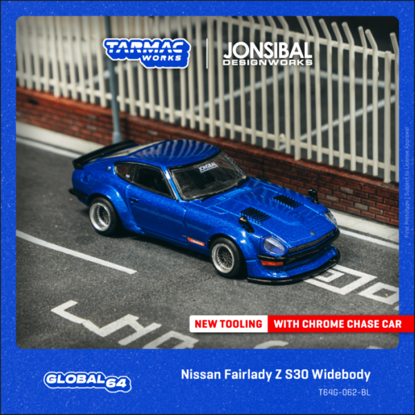 TARMAC WORKS 1/64 日產 Nissan Fairlady Z S30 Widebody Blue - Designed by Jon Sibal T64G-062-BL TARMAC WORKS 1/64 日產 Nissan Fairlady Z S30 Widebody Blue - Designed by Jon Sibal T64G-062-BL