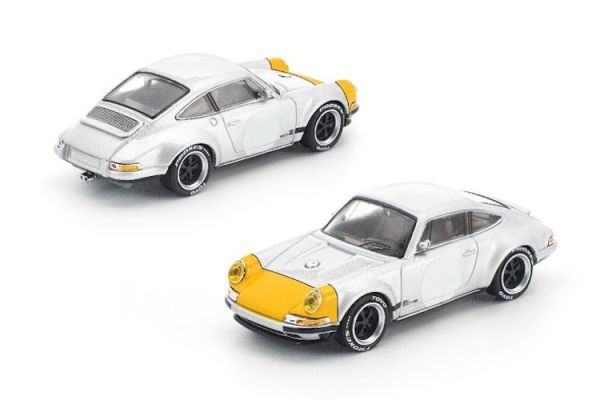 (預購) POP RACE 1/64 保時捷 Porsche SINGER YELLOW/SILVER (預購) POP RACE 1/64 保時捷 Porsche SINGER YELLOW/SILVER