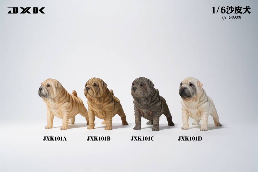 JXK 1/6 沙皮犬 動物系列 塗裝完成品 全4種 分別販售 JXK,1/6,沙皮犬,動物系列,塗裝完成品,全4種,分別販售,