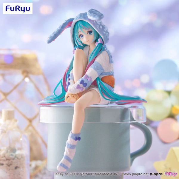 Furyu 景品 初音未來 Miku 泡麵蓋公仔 藍色兔耳連帽睡衣Ver 2508 Furyu 景品 初音未來 Miku 泡麵蓋公仔 藍色兔耳連帽睡衣Ver