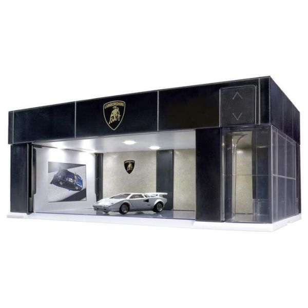 TOMICA 多美小汽車 LED電動鐵捲門車庫 藍寶堅尼展示中心式樣 附LP500S特典小車 TOMICA 多美小汽車 LED電動鐵捲門車庫 藍寶堅尼展示中心式樣 附LP500S特典小車